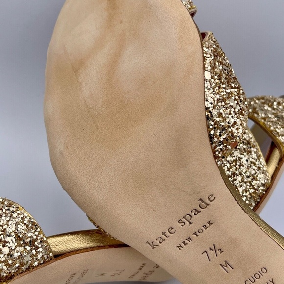 Kate Spade New York Women's Shoe Idaya Old Gold Metallic Pump Size 7.5 M US - Picture 8 of 8
